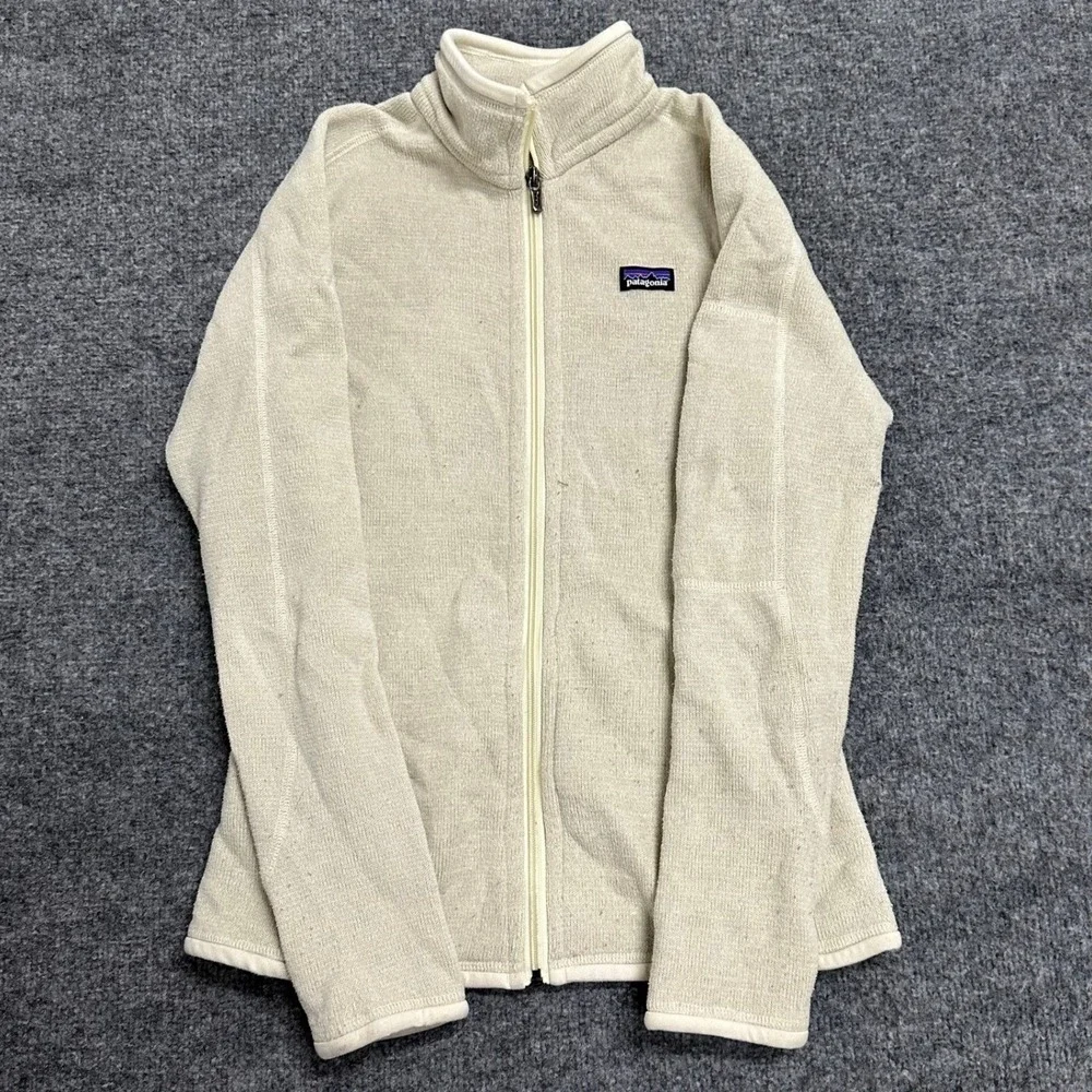 Patagonia Fleece Jacket Womens XS Beige Better Sweater Full Zip Knit Outdoor